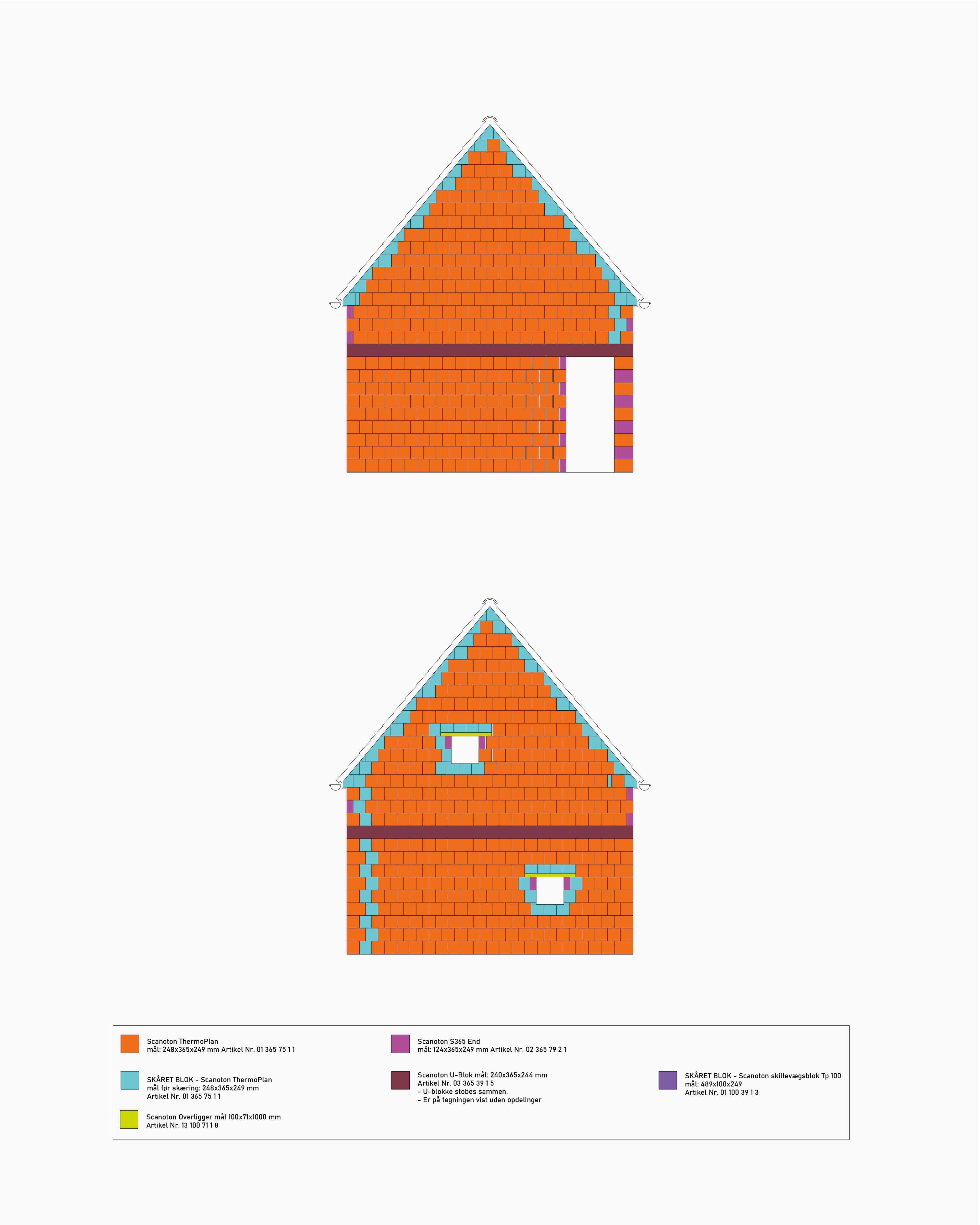 Tegning over sten i facaden